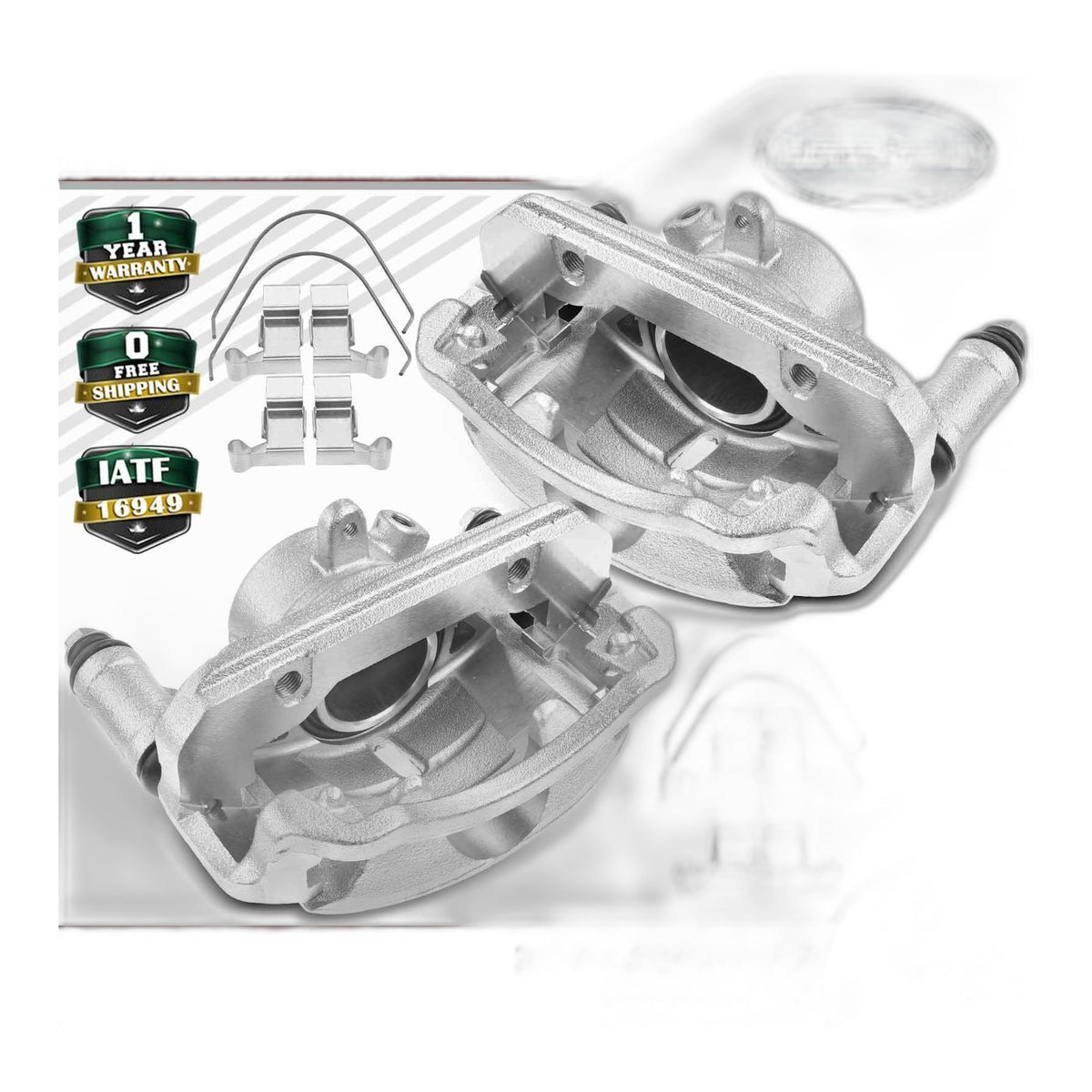 Pair Front Disc Brake Caliper with Bracket for Toyota Pickup 1989 1990 1991 1992