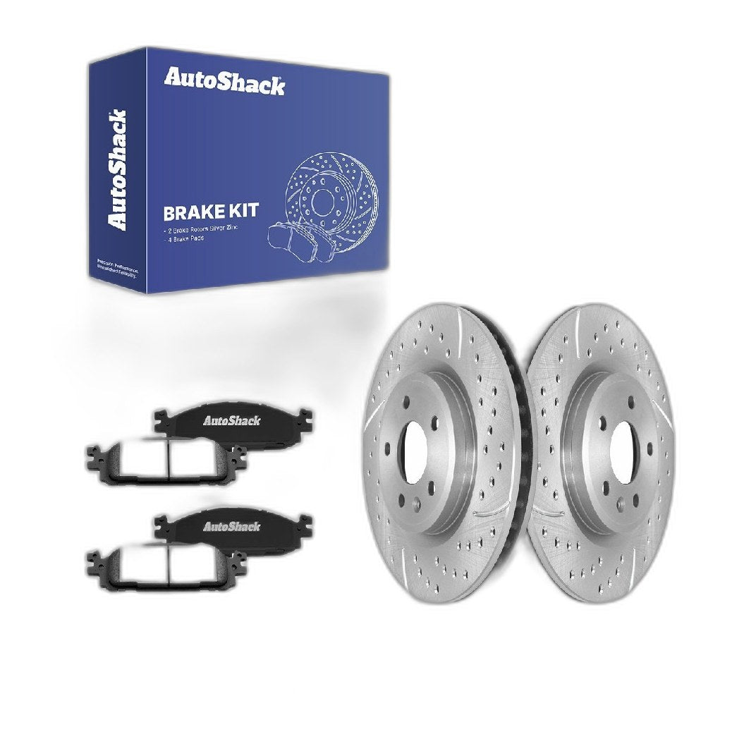 Front Drilled Slotted Brake Rotors Ceramic Pads for Ford Explorer 2019