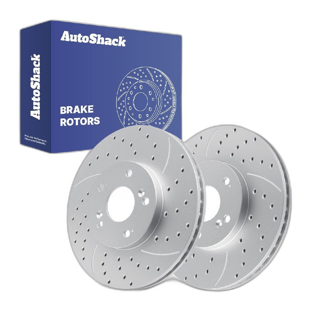 Front Drilled Slotted Brake Rotors Pair for Honda Accord 2009