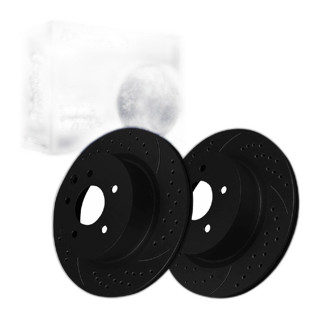 Rear Drilled Slotted Brake Rotors Pair for Nissan Maxima 2023