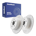 Rear Drilled Slotted Brake Rotors Pair for Toyota Highlander 2013