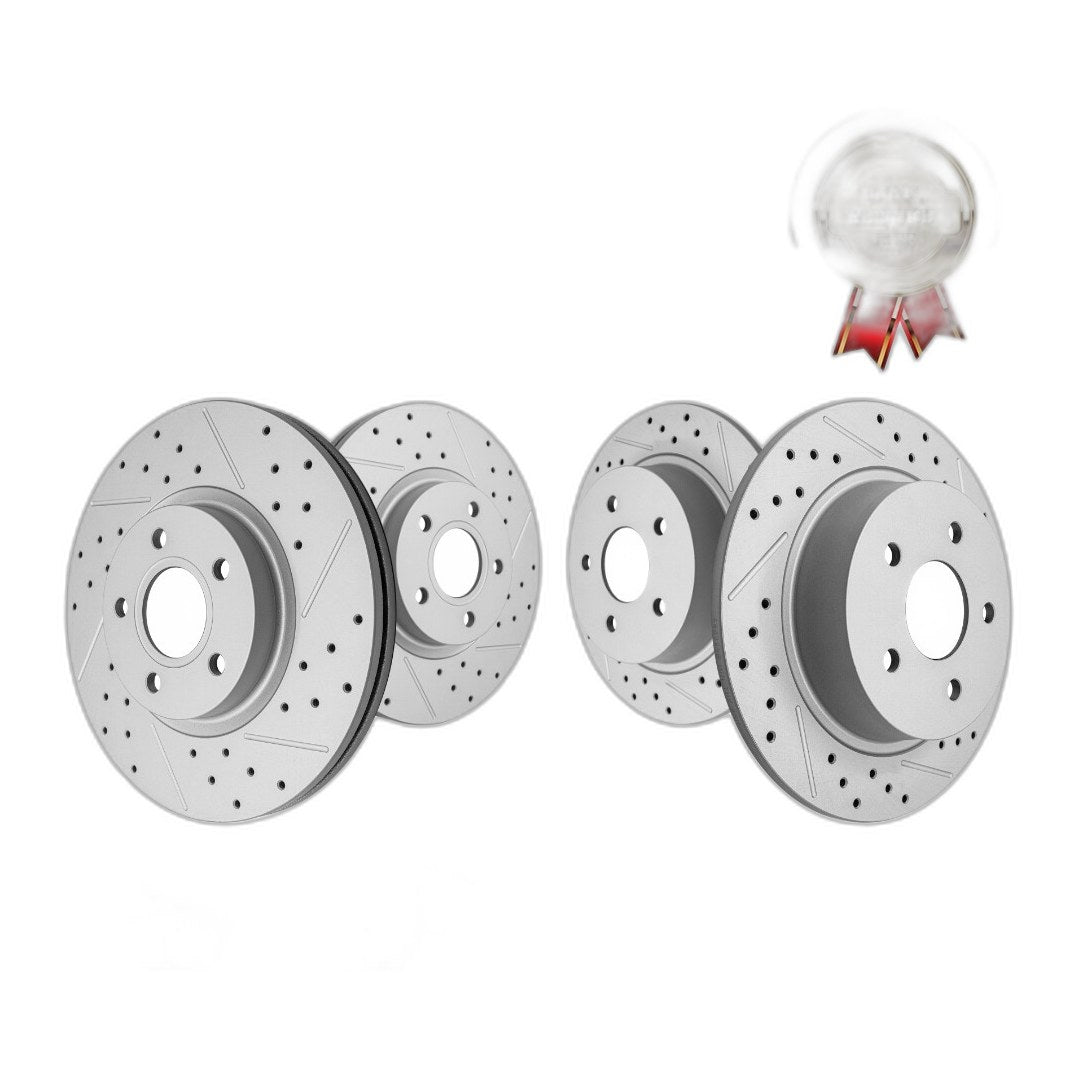Front & Rear Brake Rotors + Ceramic Pads for 2013-2016 2017 Ford C-Max Escape