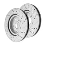 Front Drilled Brake Rotors Ceramic Pads Kit For 2019-2021 Toyota RAV4 Camry C-HR