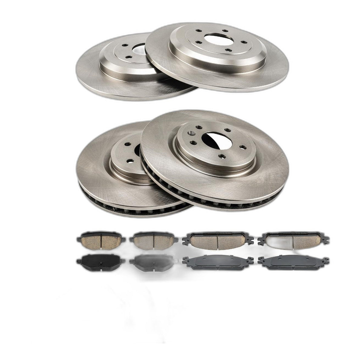 Front Rear Disc Brake Rotors Ceramic Brake Pads Kit For 2011-2014 Ford Explorer