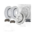 Electronic Parking Front Rear Slotted Rotors Brake Pads for 2015-2017 Ford F-150