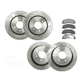 For 2012 - 2020 Ford F-150 Front Rear Drilled Rotors Ceramic Brakes Pads Kit