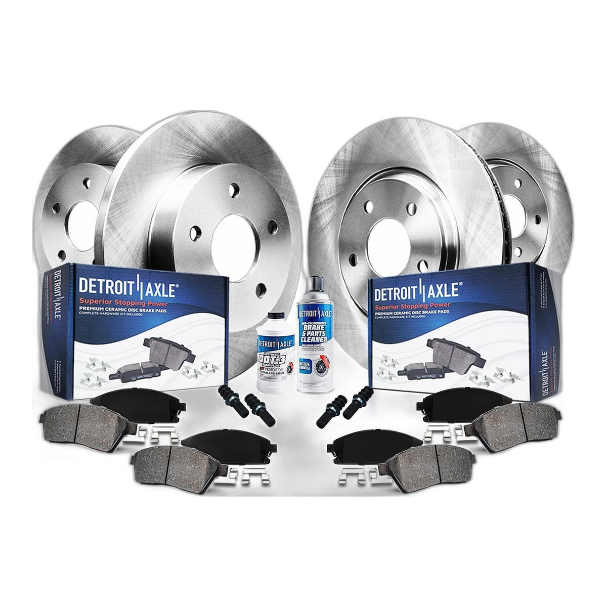 5-Lug Front & Rear Brake Pads Rotors for 2013 2014 2015 2016 Ford Escape