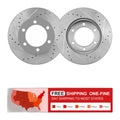 FRONT DRILLED ROTORS + CERAMIC BRAKE PADS FOR TOYOTA TACOMA 4WD BRAKES PADS KIT