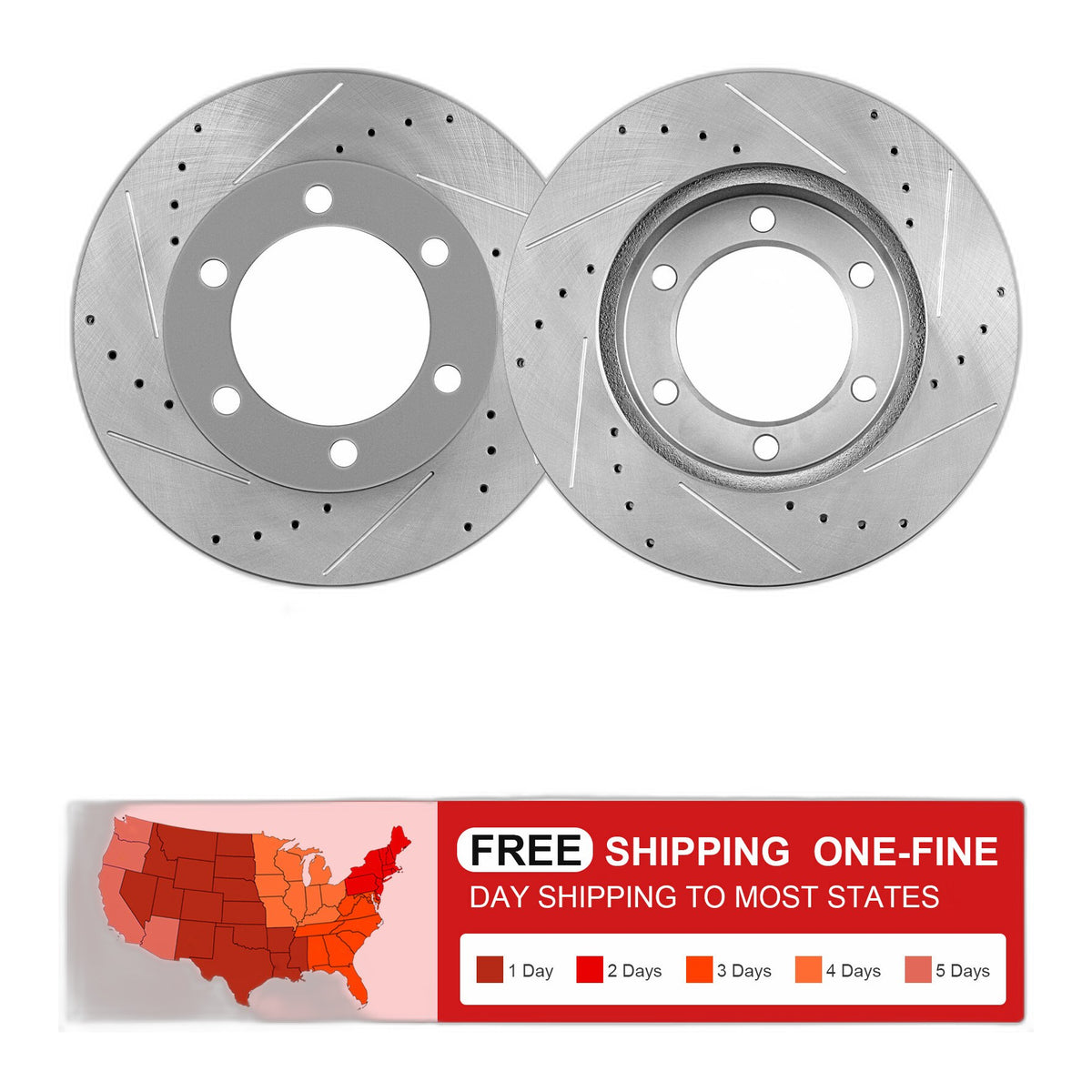FRONT DRILLED ROTORS + CERAMIC BRAKE PADS FOR TOYOTA TACOMA 4WD BRAKES PADS KIT