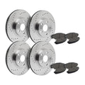 Front & Rear Drilled Brake Rotors + Pads for 2009-2016 Audi A4 2010-2014 A5