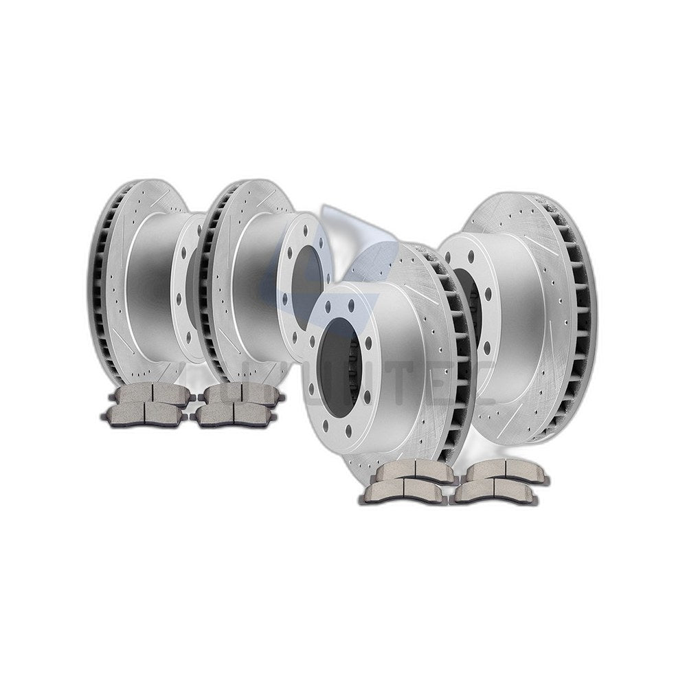 Front Rear Ceramic Pads And Rotors Brake For 2000 Ford F-250 EXCURSION