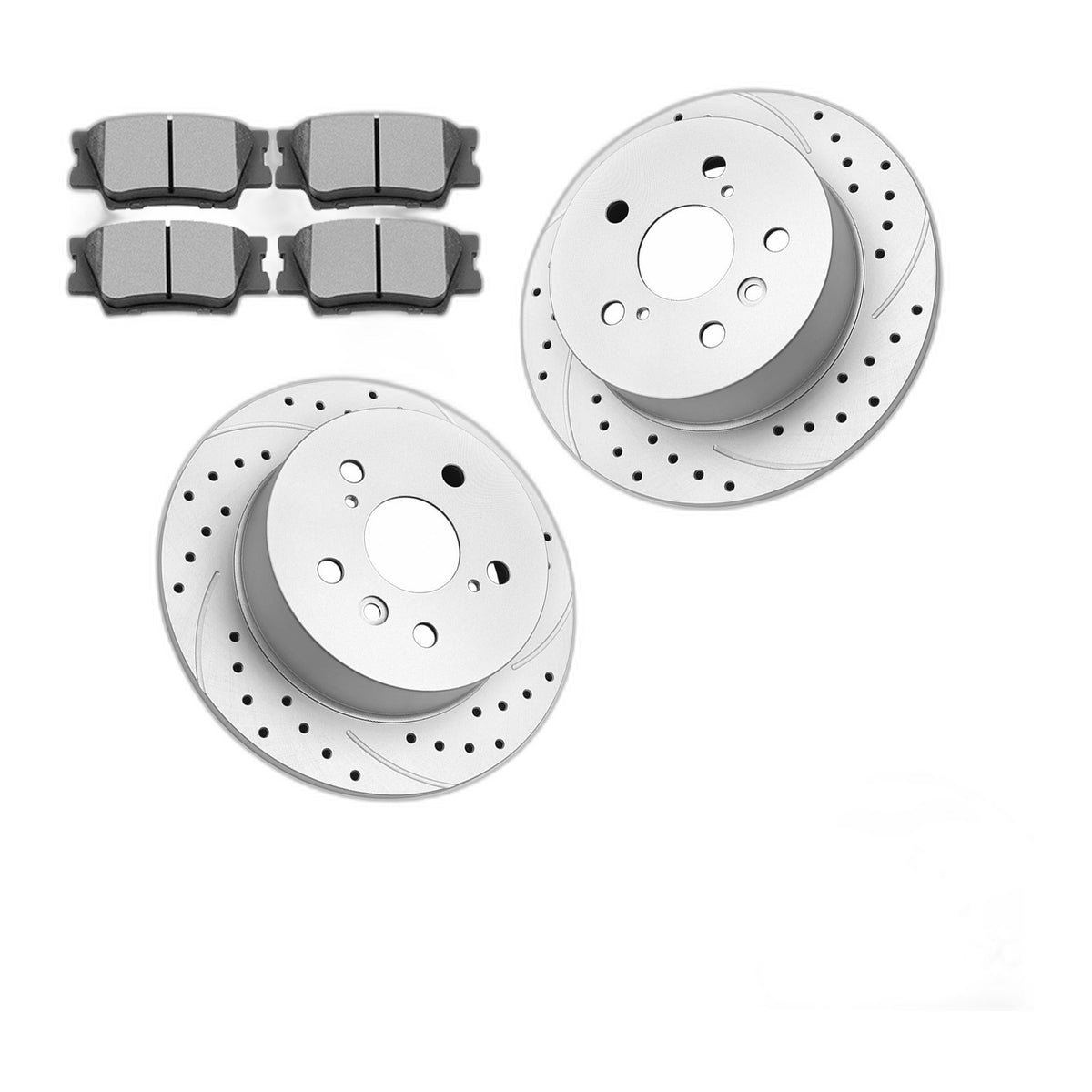 Rear Brake Rotors and Pads Kit for Toyota Avalon Camry Lexus Es300h Es350