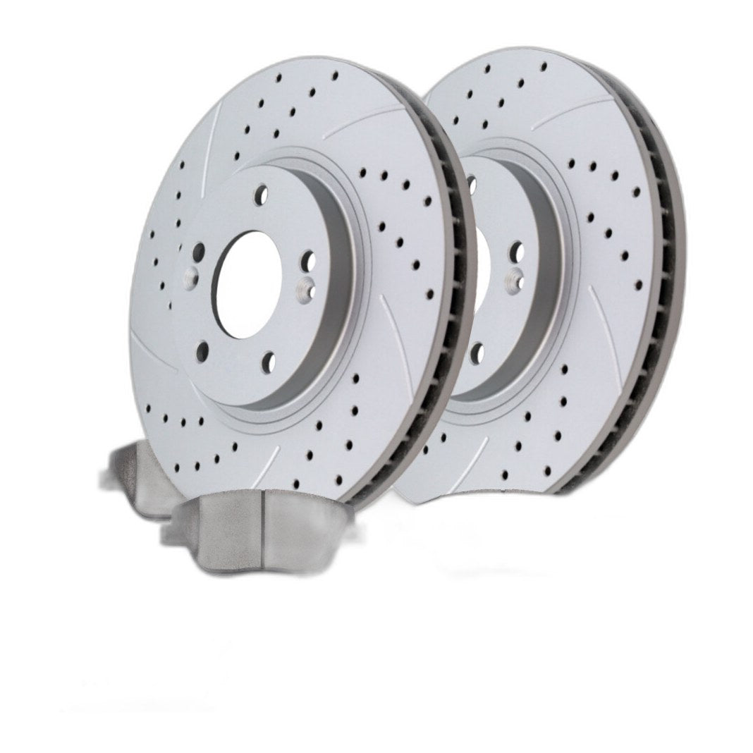 Front Rotors + Ceramic Brake Pads for 2011 - 2014 2015 Kia Optima Hyundai Sonata
