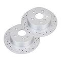 Rear Brake Rotors Pads Kit for Toyota Camry 2007-2011 281mm Drilled Brakes