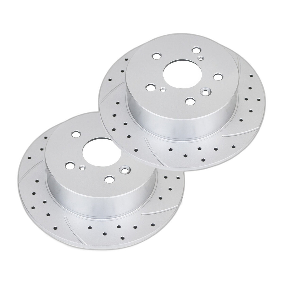 Rear Brake Rotors Pads Kit for Toyota Camry 2007-2011 281mm Drilled Brakes