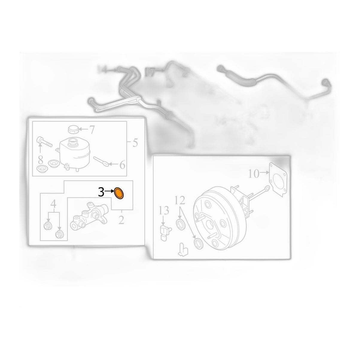 FORD -Power Brake Booster Seal 7L5Z2152A