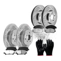 Front & Rear Brake Rotors + Ceramic Pads for Acura MDX ZDX Honda Pilot