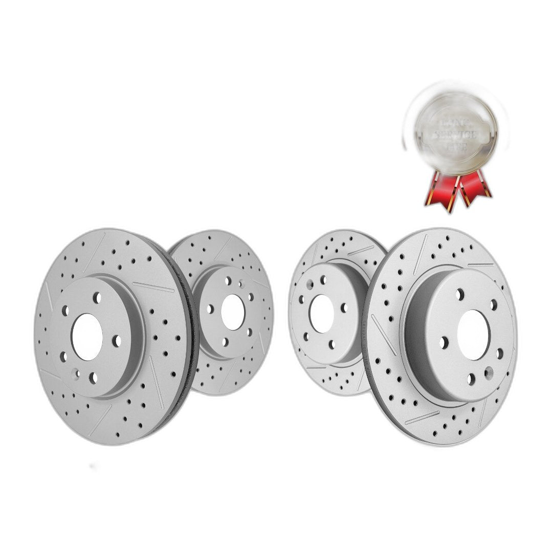 Front Rear Disc Brake Rotors And Ceramic Pads Kit For 2016-2019 Chevrolet Cruze