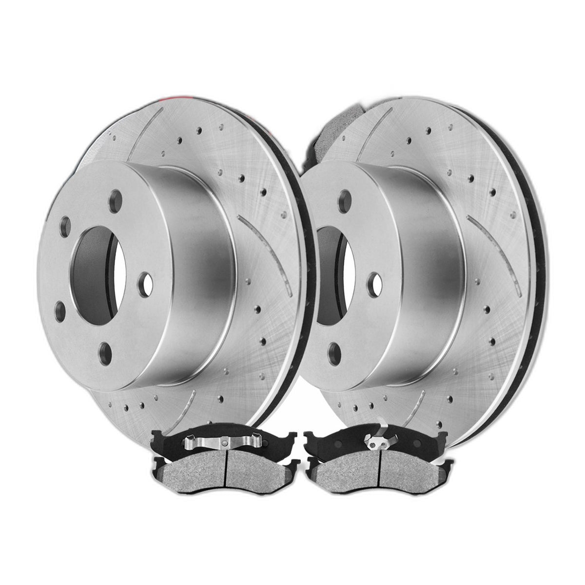 Front Brake Rotors and Ceramic Brake Pads Kit for Jeep Wrangler/Jeep Comanche