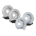 4WD 12.99" Front 13.69" Rear Rotors & Brake Pads for Ford F-150 Lincoln Mark LT