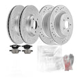 FWD Front Rear Disc Rotors Brake Pads Kit for 2017 2018 2019 Ford Escape