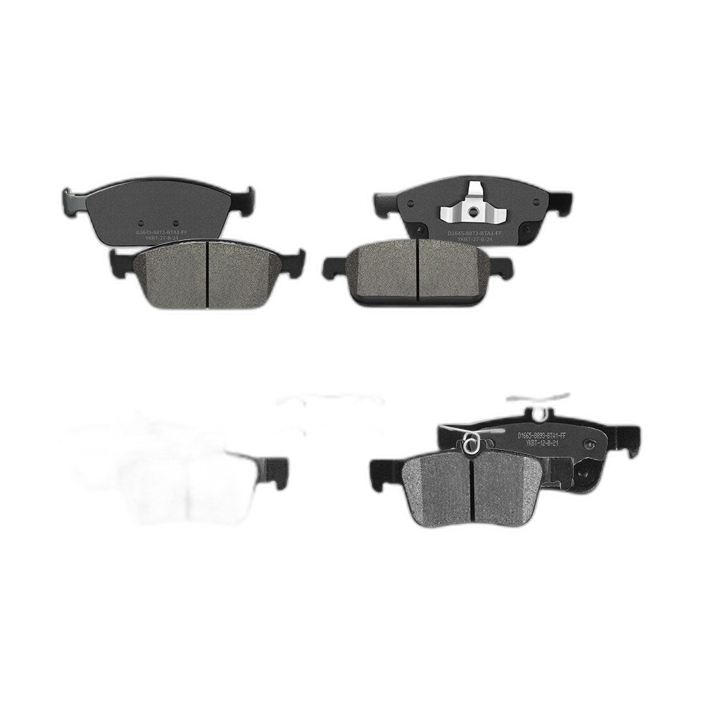 Front Rear Ceramic Disc Brake Pads Set for 2017 - 2019 Ford Escape Lincoln MKC