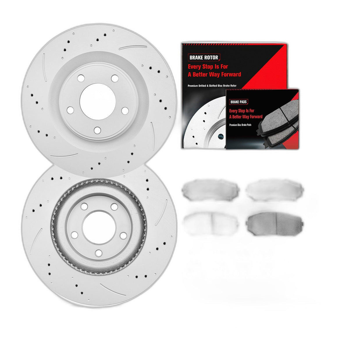 12.6" Front Disc Brake Rotors Pads Kit for 2007 2008 2009 2010-2014 Ford Edge