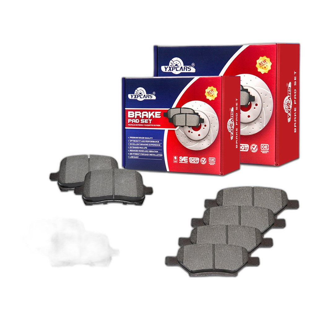 Front & Rear Ceramic Brake Pads Set for Saturn Ion Aura Pontiac G6 Chevy Malibu