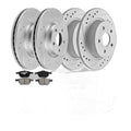 Front Rear Drilled Slotted Brake Rotors Pads Kit for Ford Escape 2013-2016 C-Max