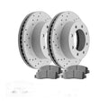 AWD 347mm Front Drilled Brake Disc Rotors Pads for Ford F-250 F-350 Super Duty