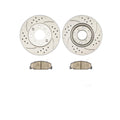 Fits Honda Civic Drilled Slotted Brake Rotors Ceramic Pads Kit Front R31029P273