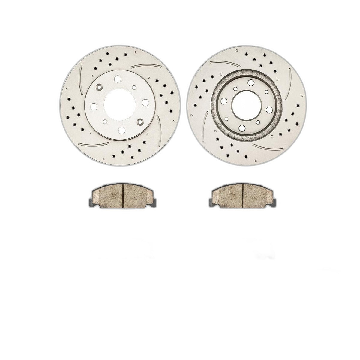 Fits Honda Civic Drilled Slotted Brake Rotors Ceramic Pads Kit Front R31029P273
