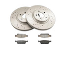 Front Drilled Slotted Brake Rotors Ceramic Pads Kit for 2013-2017 Ford Escape