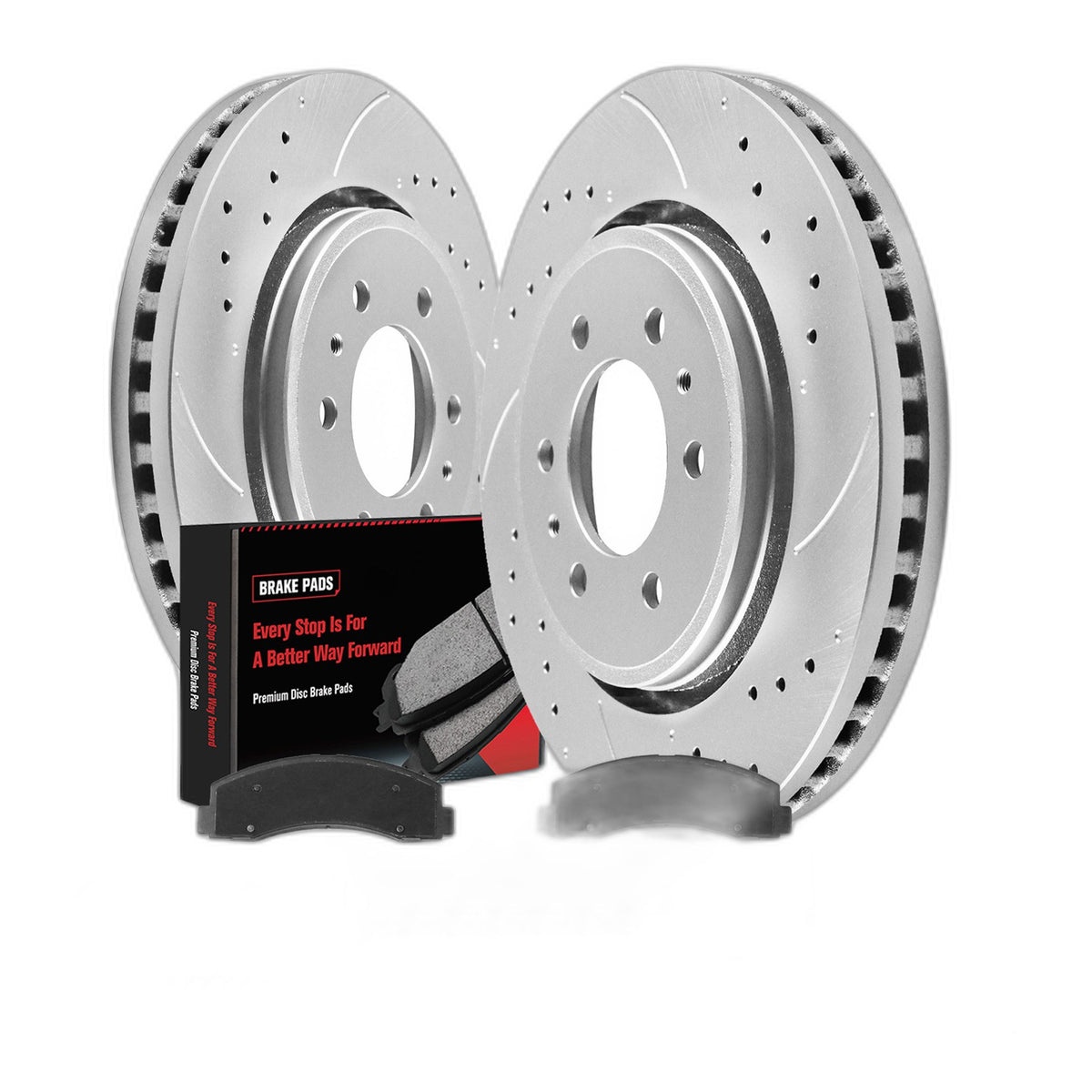 Front Drilled Brake Rotors Ceramic Pads Kit for 2010 2011 2012 - 2020 Ford F-150