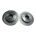 Disc Brake Rotors PAIR SET Front Power Stop AR8557 XL XR Drilled and Slotted