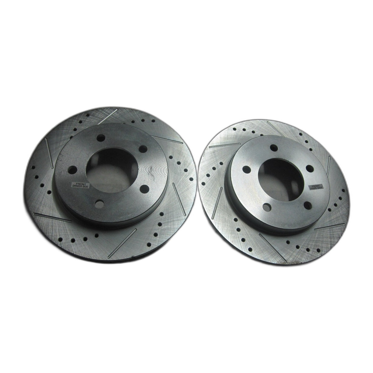 Disc Brake Rotors PAIR SET Front Power Stop AR8557 XL XR Drilled and Slotted