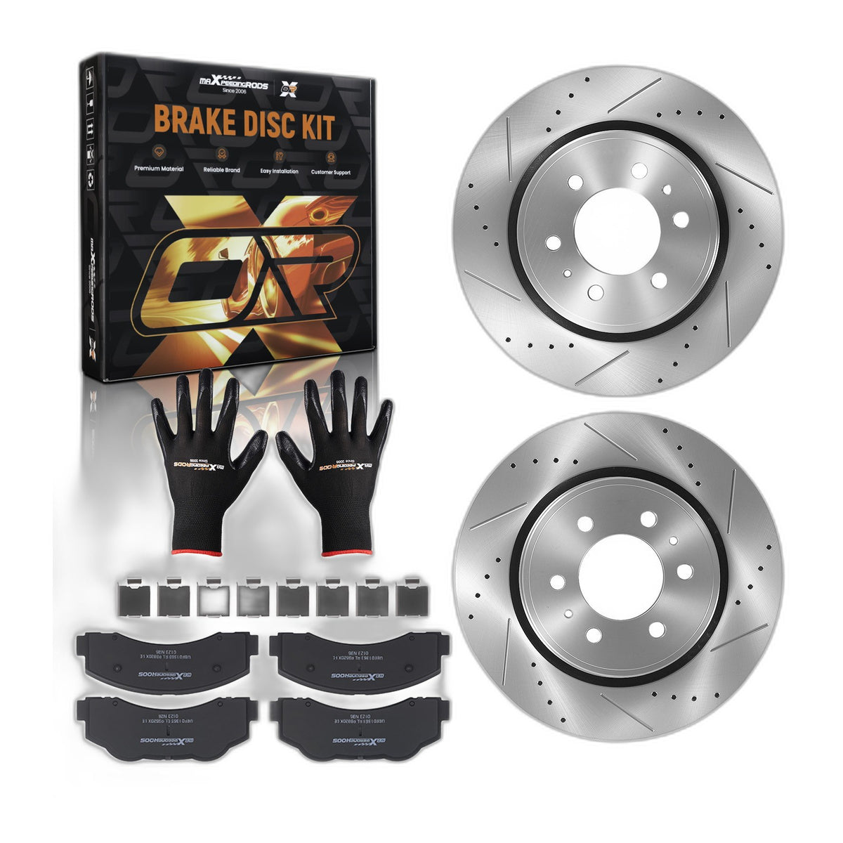 Front Brake Rotors and Pads Kit for Ford Expedition F-150 2010-2021 S54153 D1414