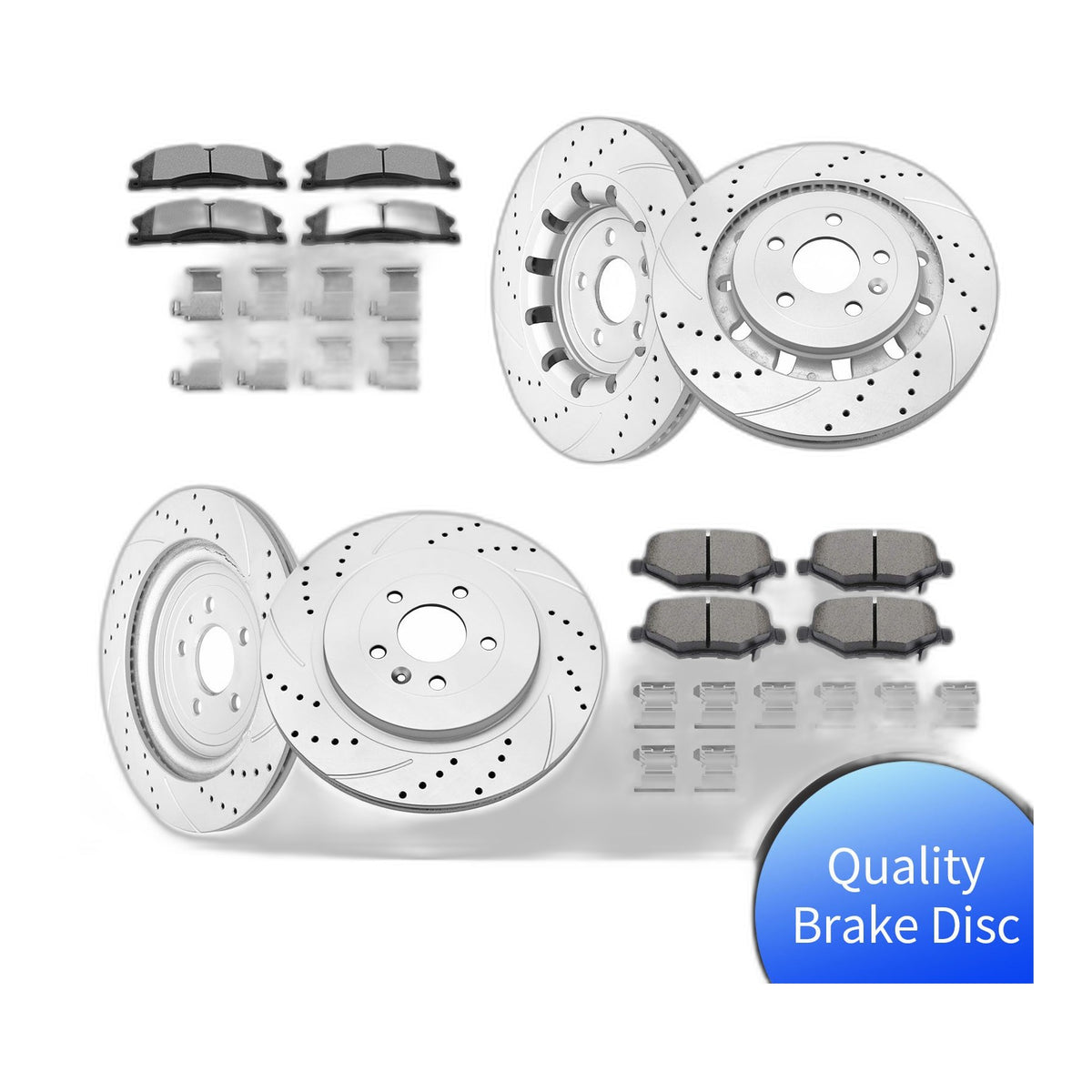 Front Rear Brake Rotors Pads for Ford Explorer Flex Heavy Duty Brakes Package
