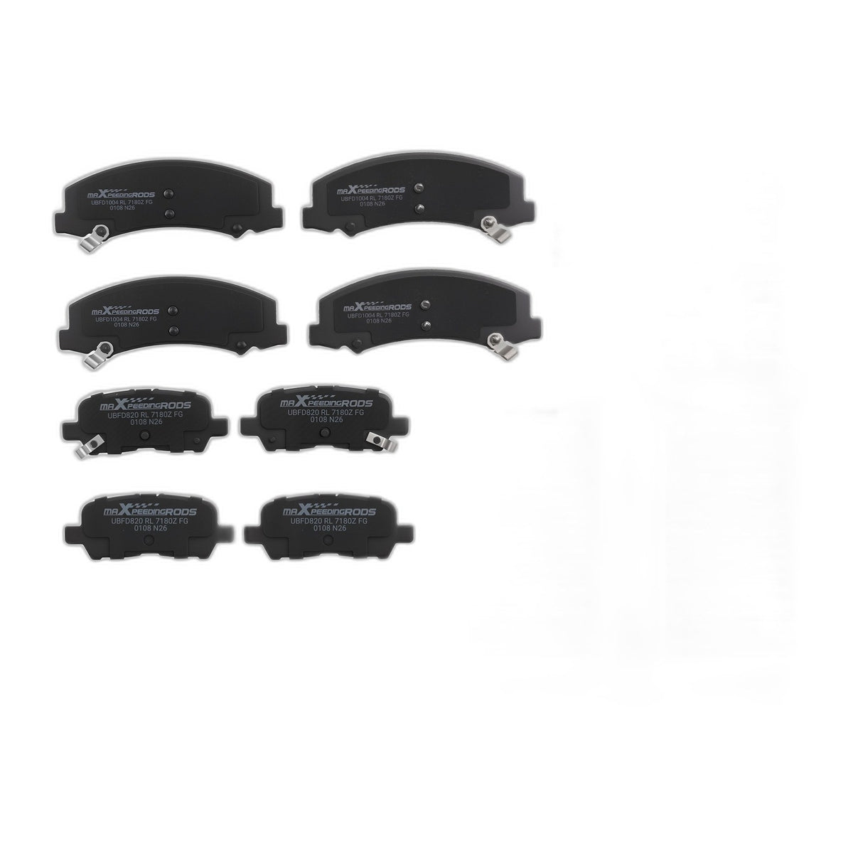 Front Rear Ceramic Brake Pads Set for Chevrolet Impala/Impala Limited 2010-2016