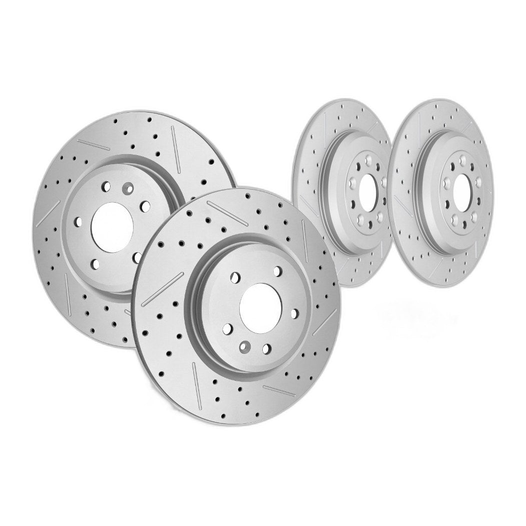 Front Rear Disc Rotors Ceramic Brake Pads for Ford Explorer Flex Taurus MKT MKS