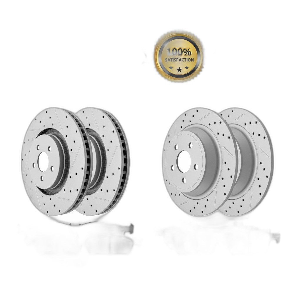 Front & Rear Brake Rotors + Ceramic Pads for 2015-2023 Ford Edge Lincoln MKX