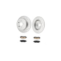 Drilled and Slotted Rear Brake Kit Rotors Ceramic Brake Pads DBK436 31507 D1325