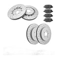 Vented Front Rear Brake Rotors Pads for Ford Explorer Flex w/ Heavy Duty Brakes