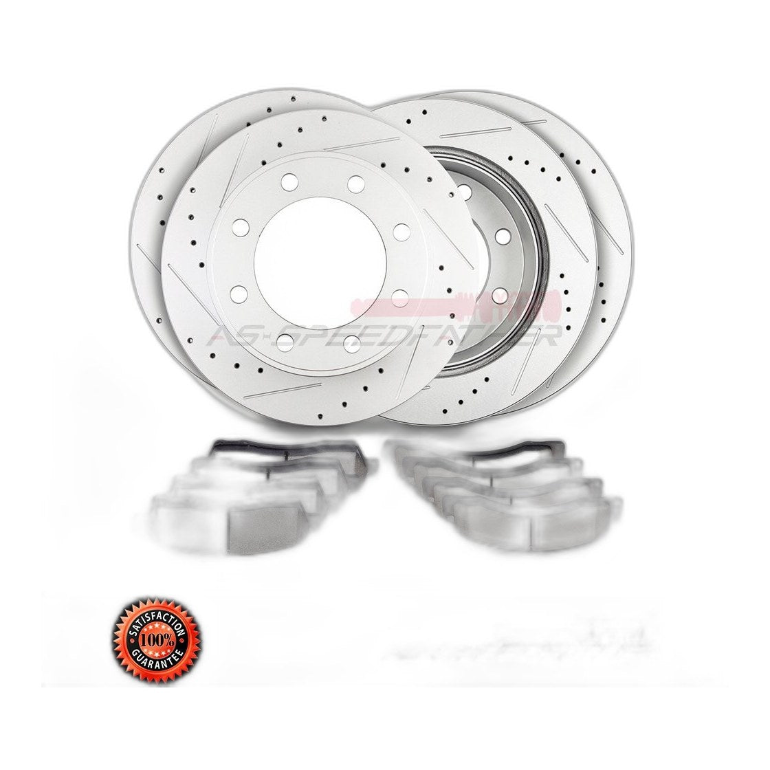 Front And Rear Brake Rotors Ceramic Pads Kit For Ford F250 F350 Super Duty 2000