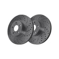 Front Drilled Slotted Brake Rotors Pair for Subaru Crosstrek 2023