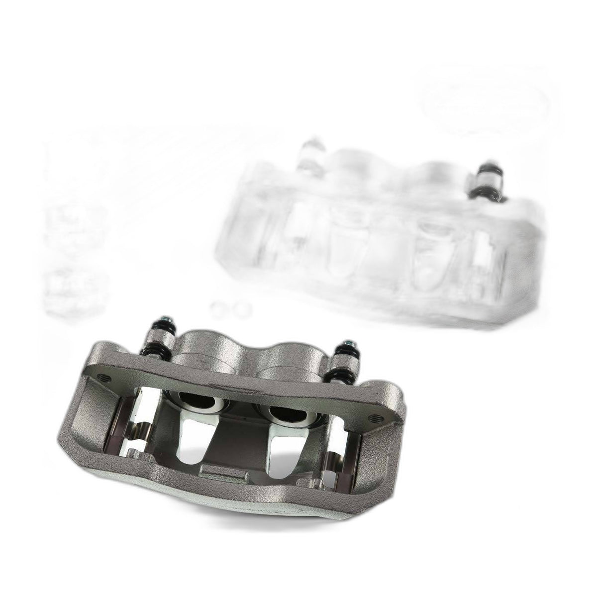 Pair Front Brake Calipers Set with Bracket for Ford F-250 F-350 E-350 Super Duty