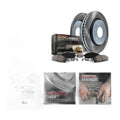Rear Brake Kit With Semi-Coated Brake Rotors and Ceramic Brake Pads & Hardwar...