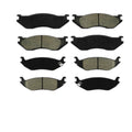 For 02 - 05 Dodge Ram 1500 / 04-06 Durango Front Rear Ceramic Brake Pads