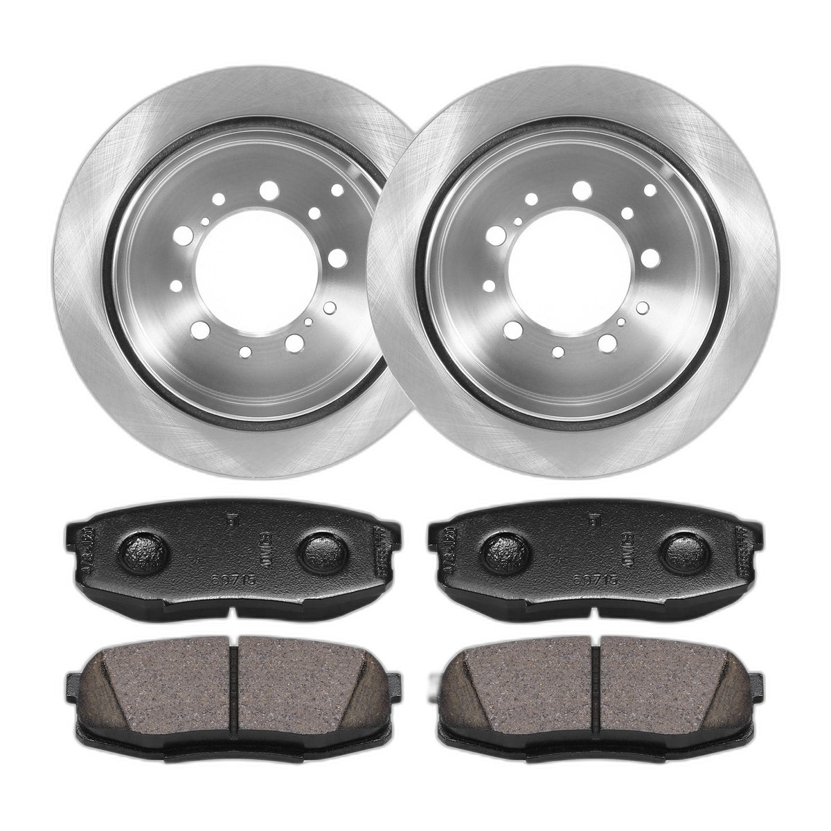 Rear Brake Disc Rotors Brake Pads for 2007-2021 TOYOTA Tundra Sequoia LX570