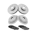 Front Rear Disc Rotors Brake Pads Kit for Subaru Forester Legacy Outback Impreza